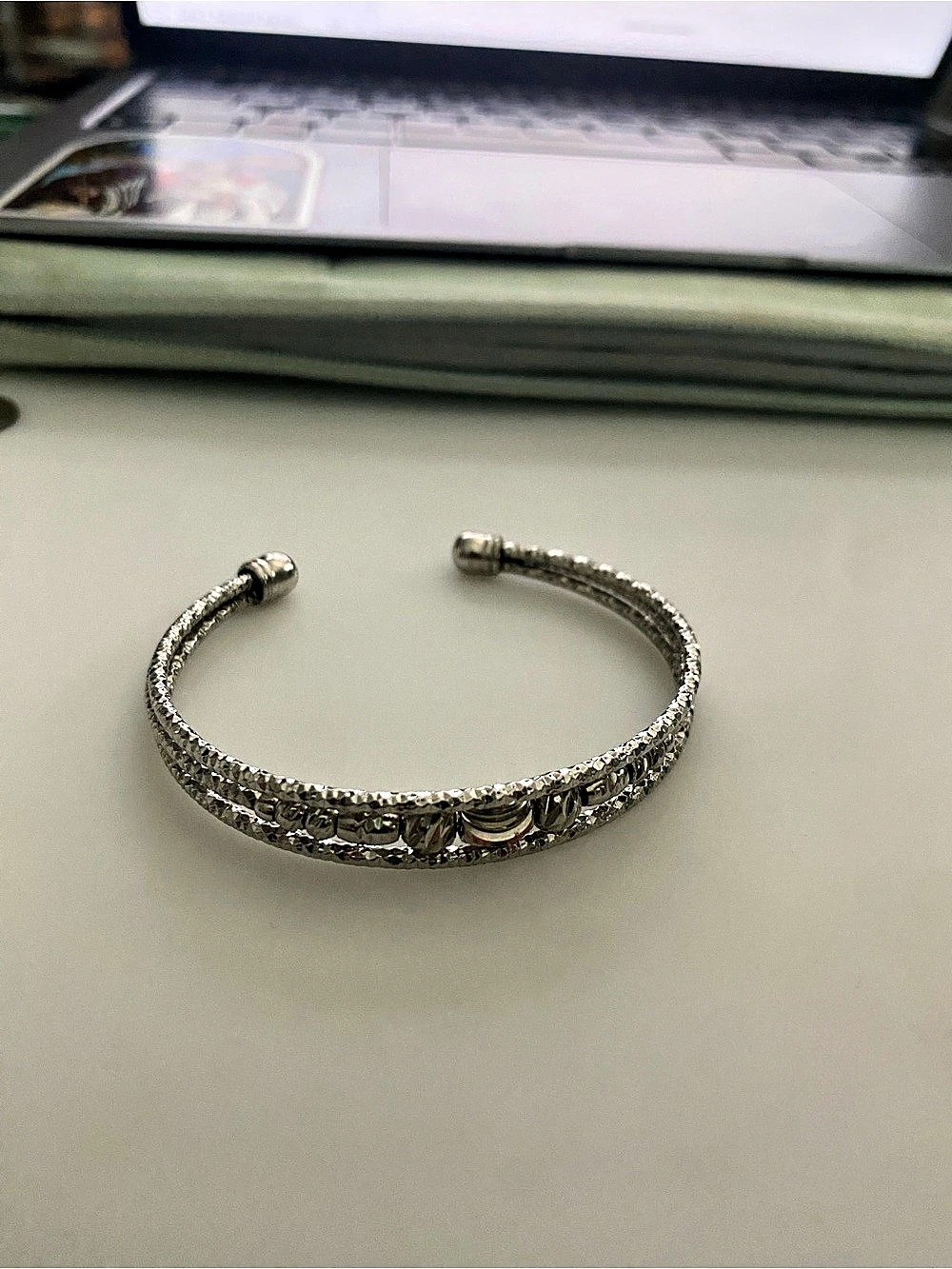 Silver-Tone Cuff Bracelet Like New